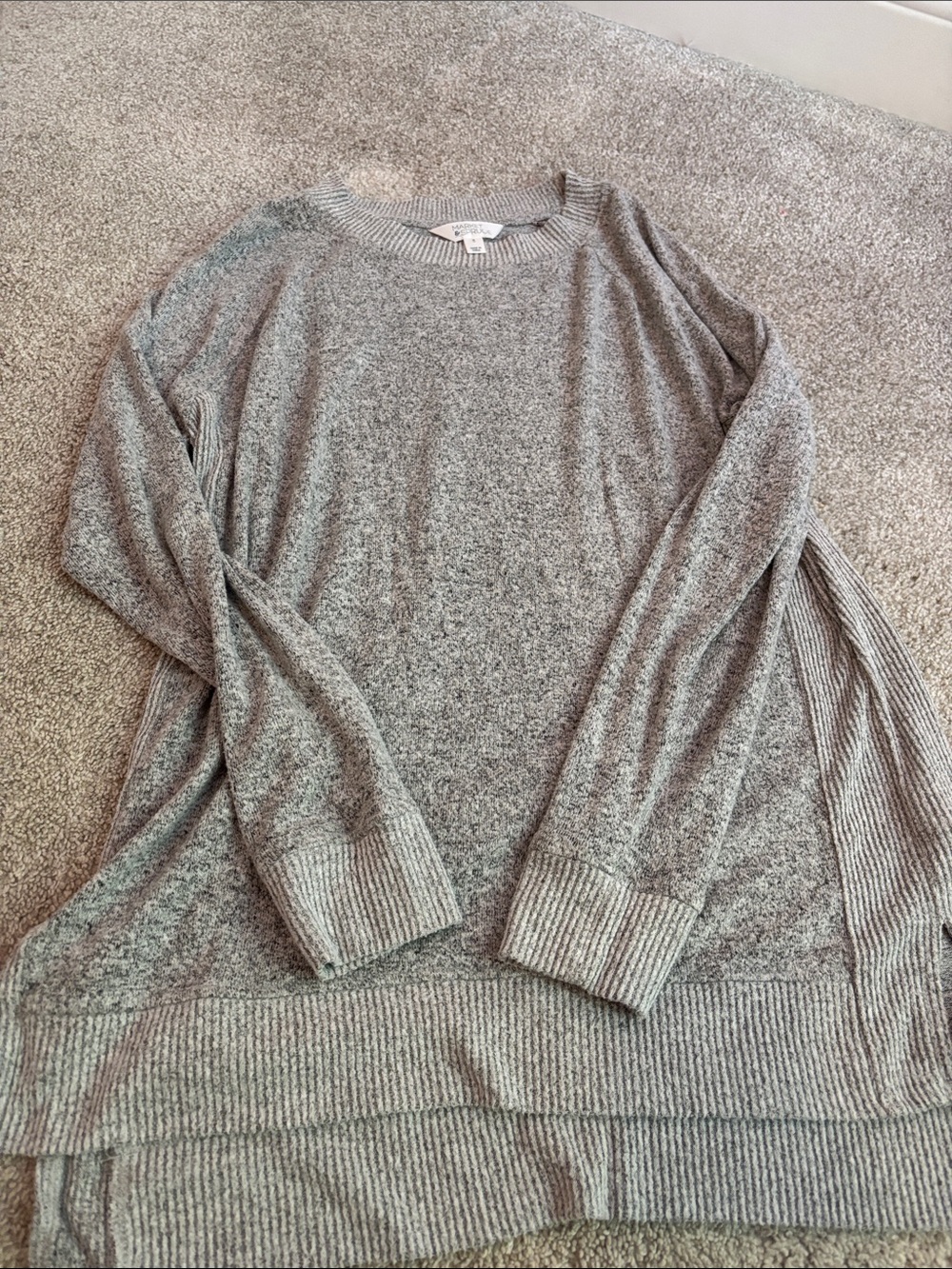 Market & Spruce Heather Gray Cozy Knit Cowl Sweater